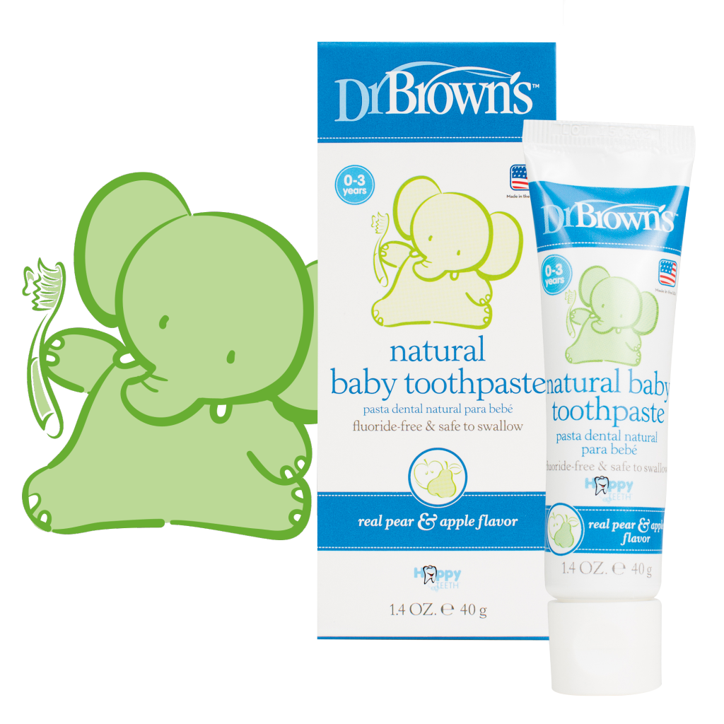 Dr. Brown's Paquete variado de pasta de dientes para bebé, sabores de  manzana de fresa y pera, sin flúor, fabricado en los Estados Unidos, 0-3  años, – Yaxa Store