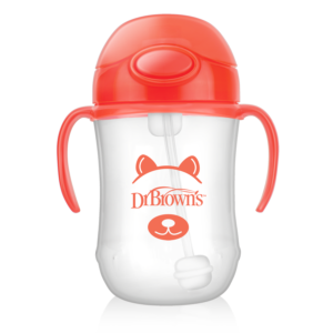 El Primer Vaso con Popote para Bebé naranja