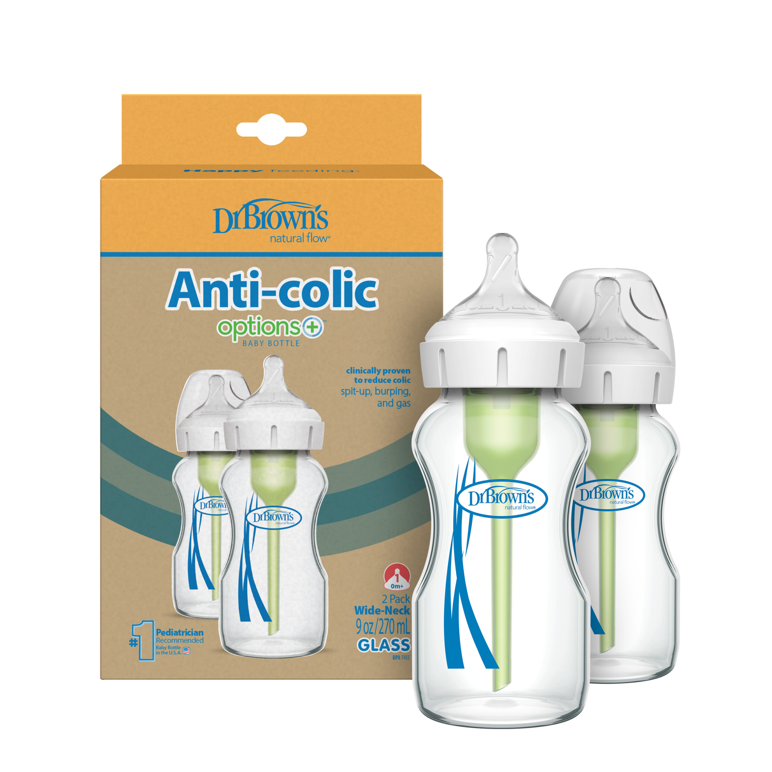 Biberones Cuello Ancho Options+ 9 Oz De Vidrio - Imagen 3