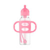 Biberón Estándar con Popote y Asas 8 oz. Rosa. - Imagen 3