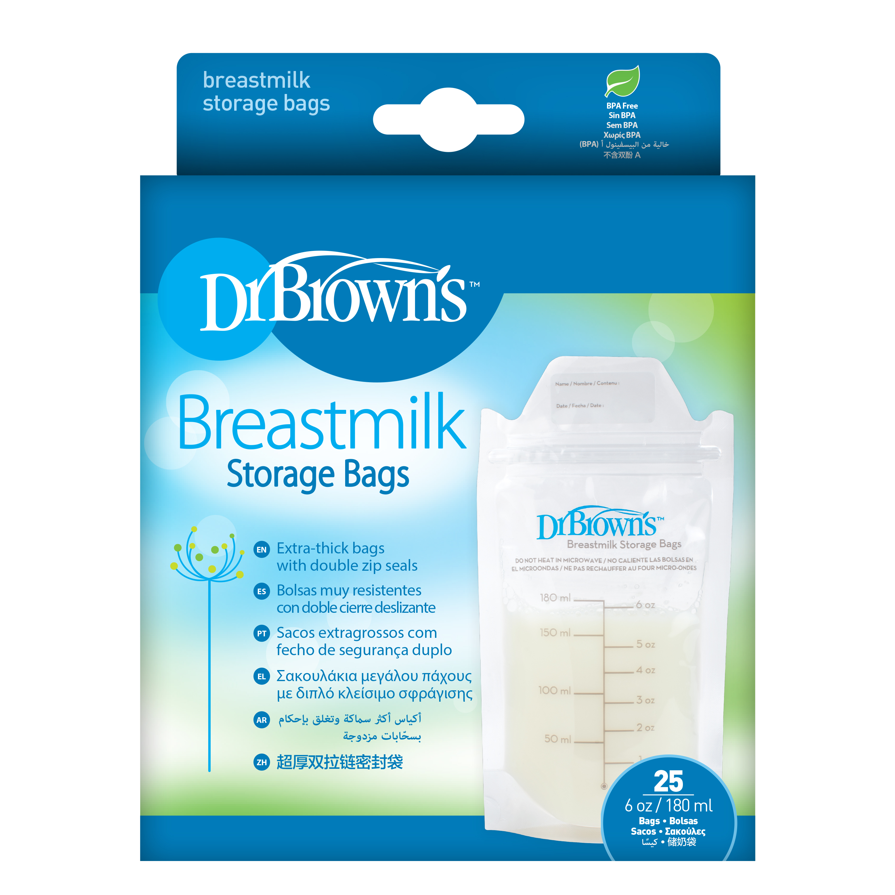 Bolsas de almacenamiento de leche - Dr Brown's