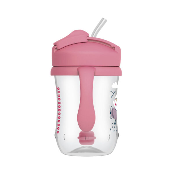 Vaso Entrenador con popote 9 oz rosa. - Imagen 5