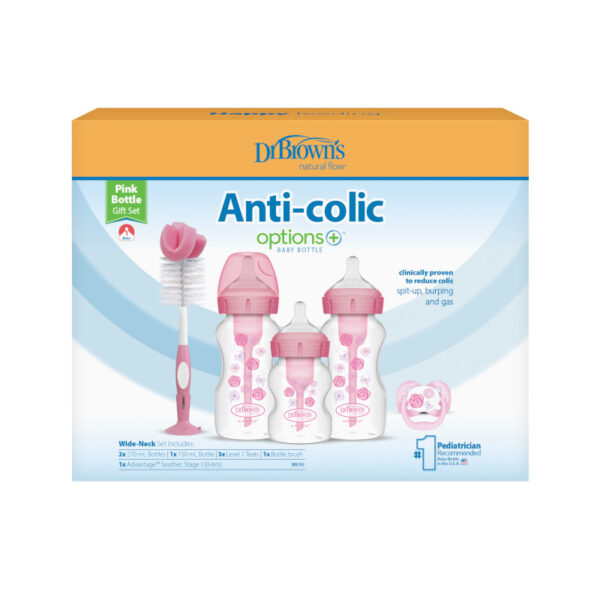 Paquete Recién Nacido Cuello Ancho Rosa - Imagen 2