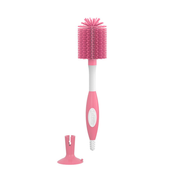 Cepillo Biberón de Silicón Rosa1