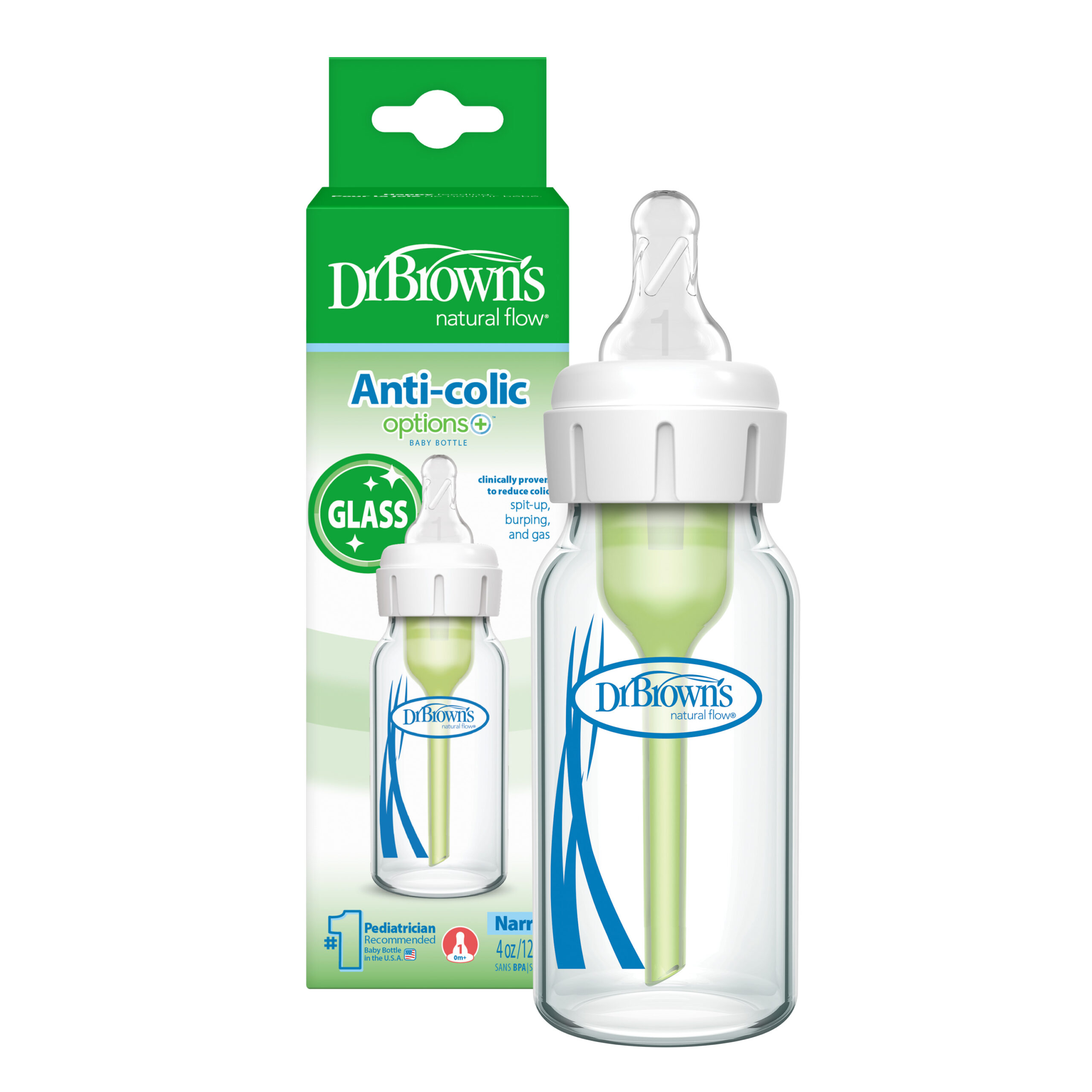 Biberón Vidrio Cuello Estándar 4 oz. Options