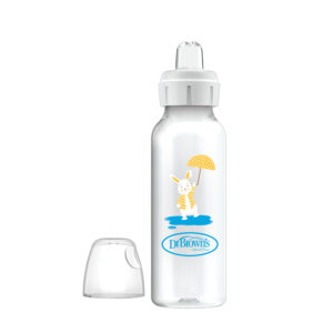 Biberón Estándar 8 oz  Transparente con Conejo