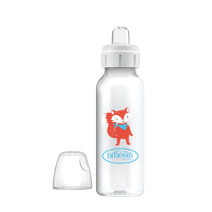 Biberón Estándar 8 oz  Transparente con Zorro