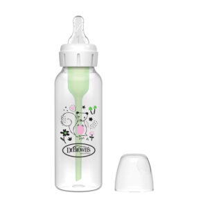Biberón Estándar 8 oz transparente con  Ardilla